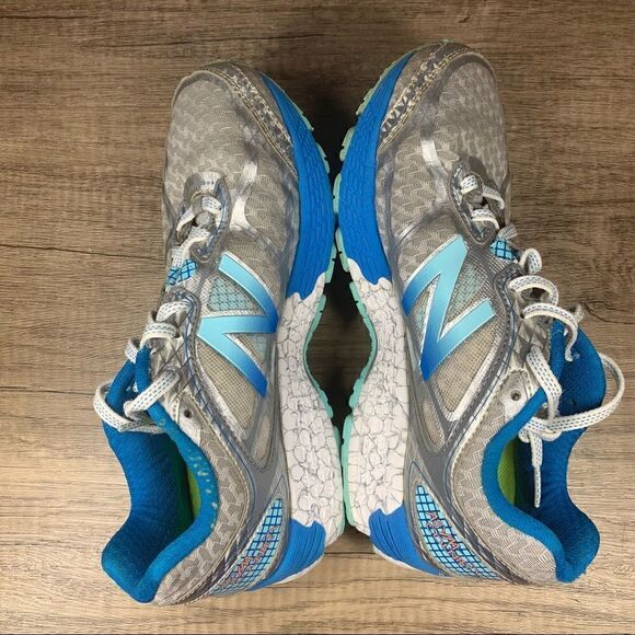 New Balance Women’s 860 V5~Silver/Blue Running Shoes Lace Up~Size 7B - Picture 8 of 9
